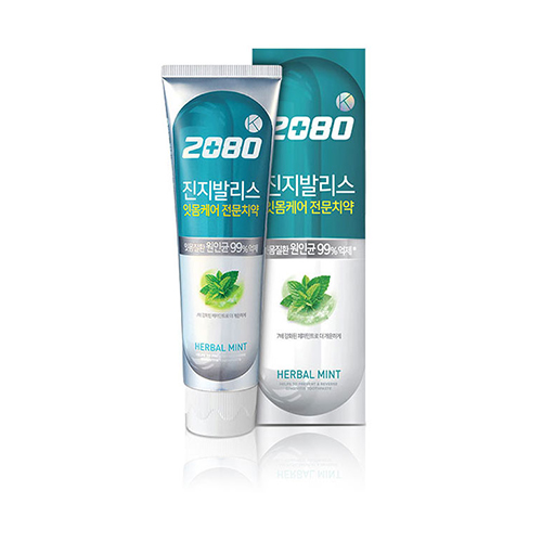 Зубная паста с ГОЛУБАЯ Гинкго билоба Aekyung 2080 K Gingivalis Herbal Mint (зеленая)(120 гр)