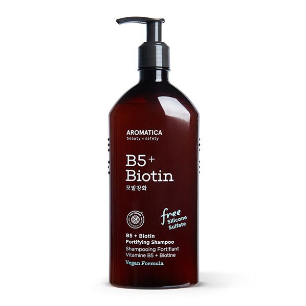 Фото укрепляющий шампунь с витамином в5 и биотином aromatica b5+biotin fortifying shampoo (400ml) в магазине корейской косметики Premium Korea