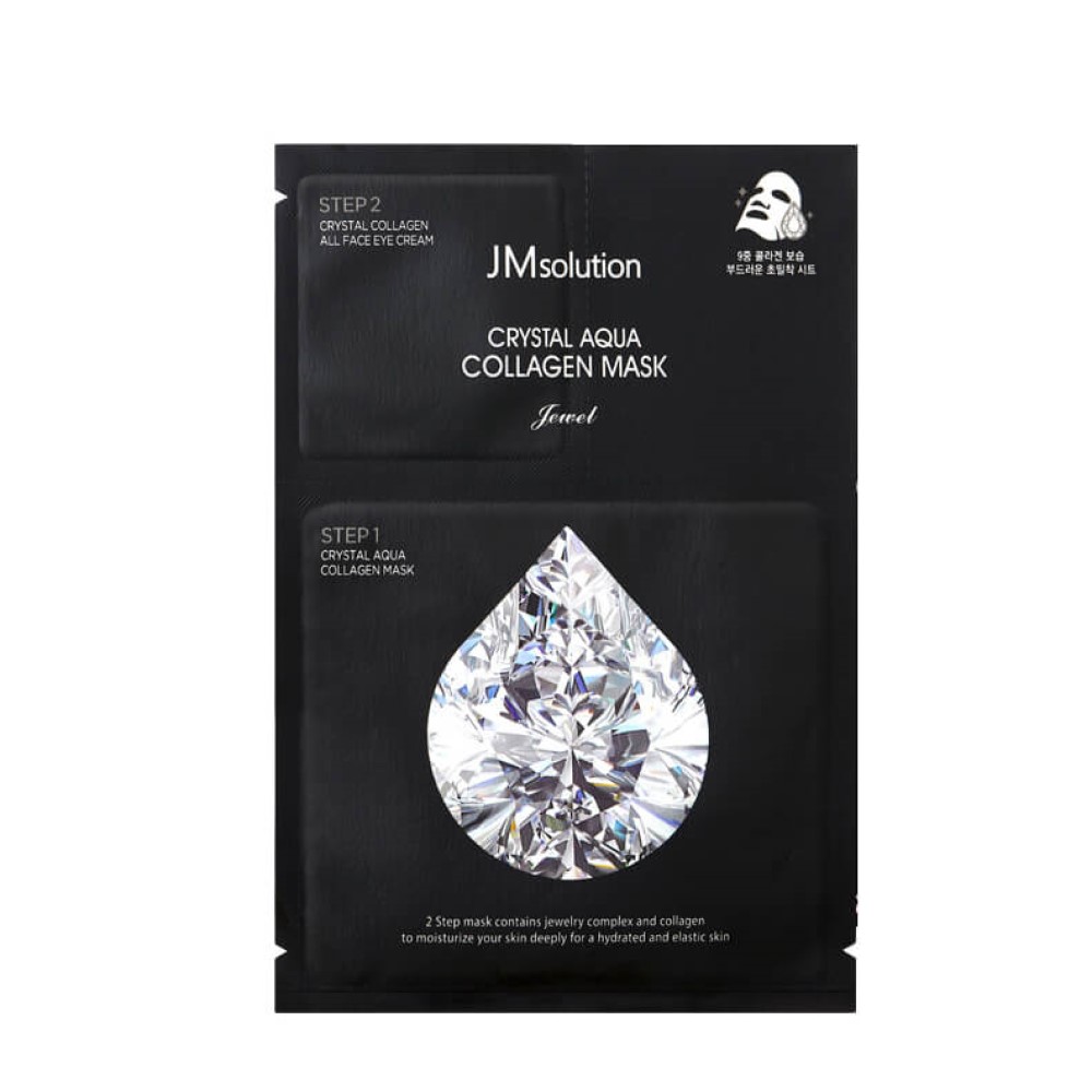 Двухступенчатая маска с драгоценным комплексом JM Solution Crystal Aqua Collagen Mask Jewel