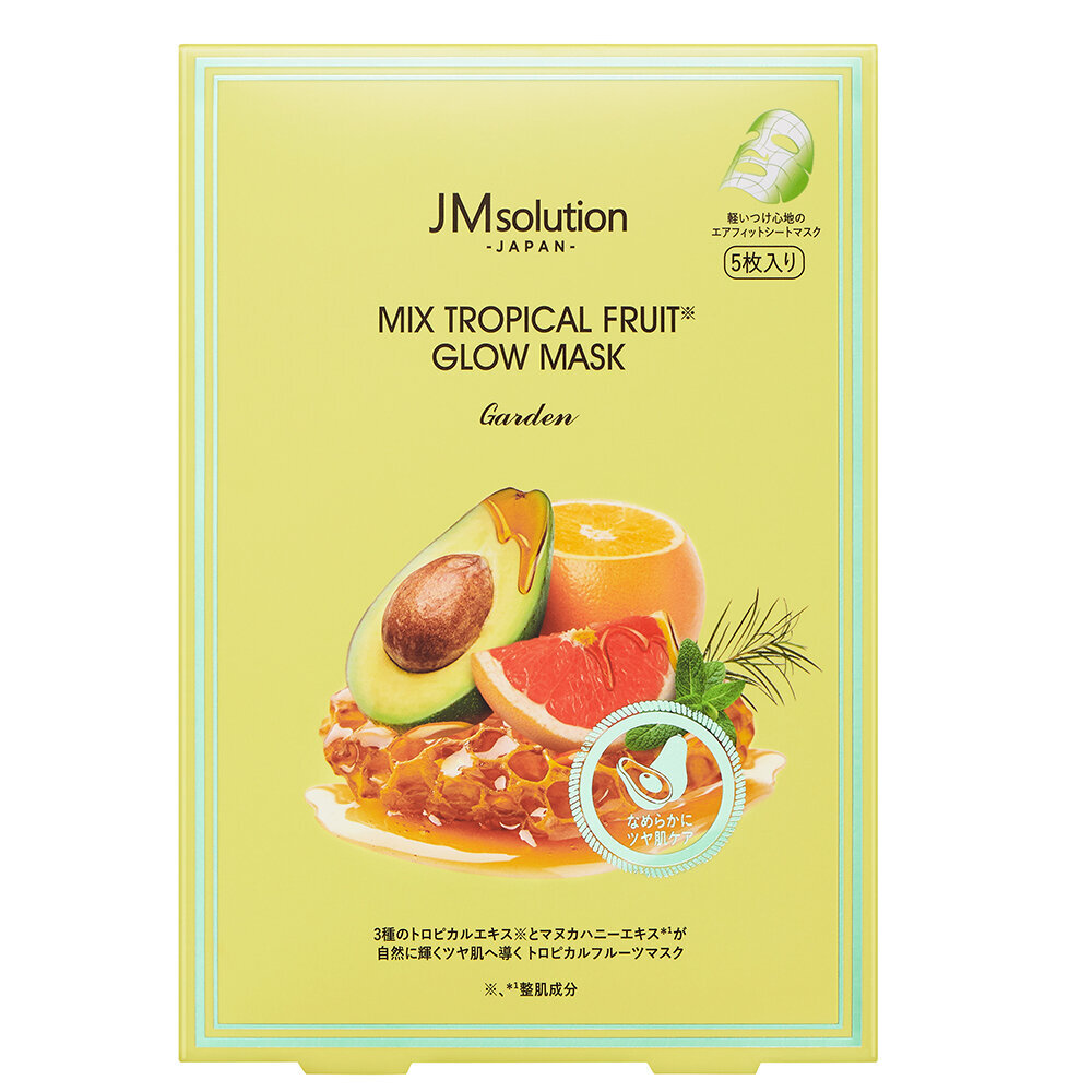 Антиоксидантная маска для ровного тона JM Solution JAPAN MIX TROPICAL FRUIT GLOW MASK GARDEN