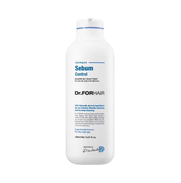 Фото dr. forhair sebum control shampoo, шампунь для жирных волос, 500 мл в магазине корейской косметики Premium Korea