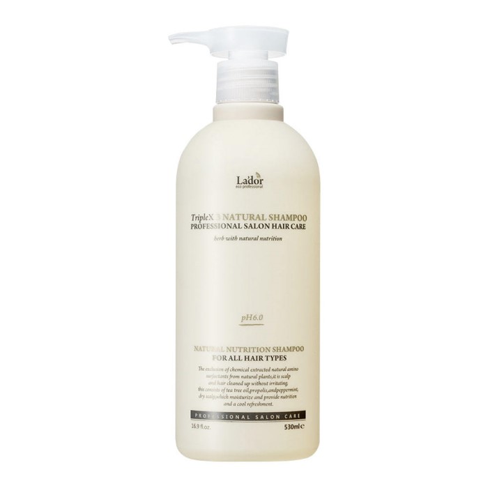 Фото шампунь с натуральными ингредиентами triplex natural shampoo 530мл в магазине корейской косметики Premium Korea