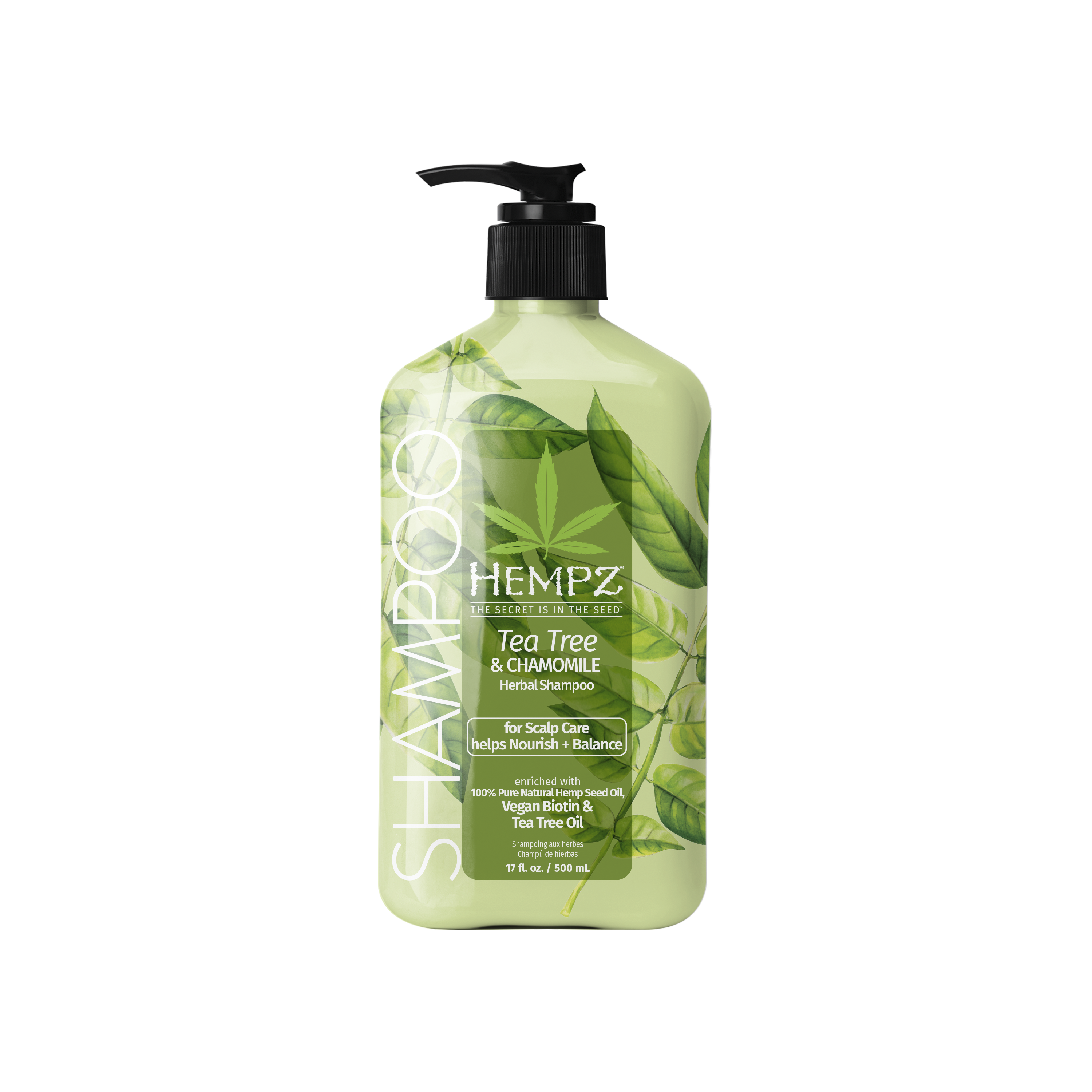 Шампунь Hempz Здоровые волосы Чайное дерево и Ромашка / Hempz Tea Tree & Chamomile Herbal Shampoo 500 мл