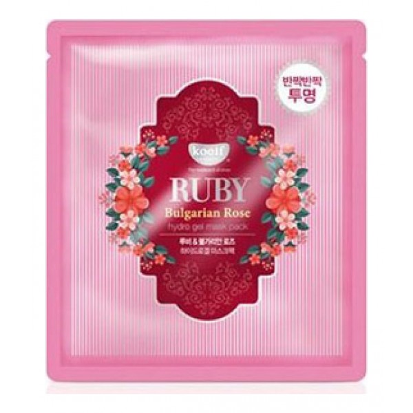 Гидрогелевая маска "Рубин и масло розы" KOELF Ruby Bulgarian Rose Hydro Gel Mask Pack 30g
