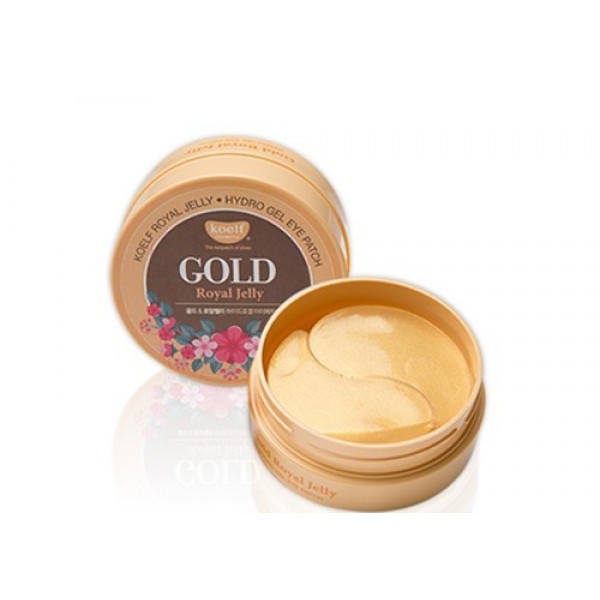 Гидрогелевые патчи для кожи вокруг глаз с золотом и маточным молочком KOELF Gold Royal Jelly Eye Patch